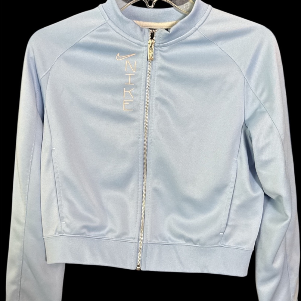Nike Blue Bomber Jacket Athletic Style